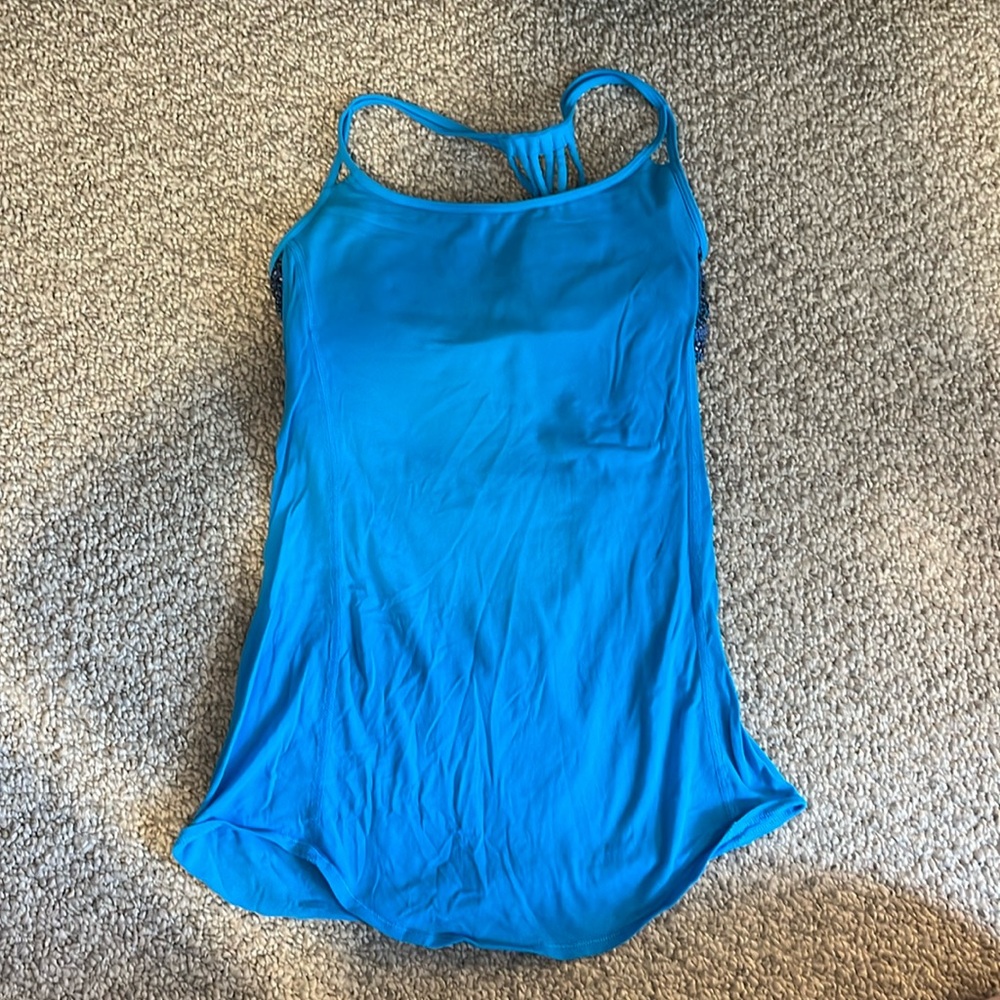 Lululemon Blue Built in Bra Tank top